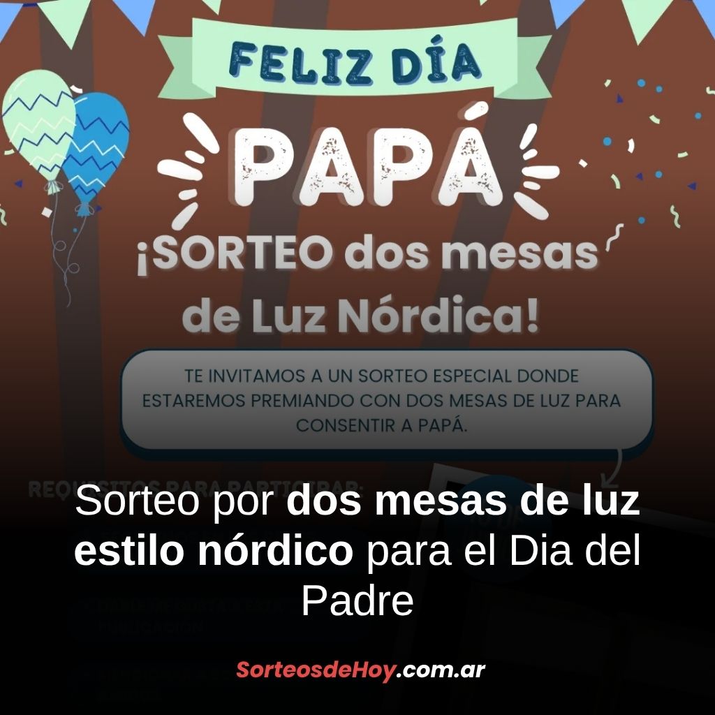Participá por dos mesas de luz nórdicas para el Día del Padre