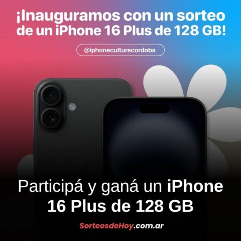 Participá del sorteo por un iPhone 16 Plus de 128 GB y estrená lo último en tecnología