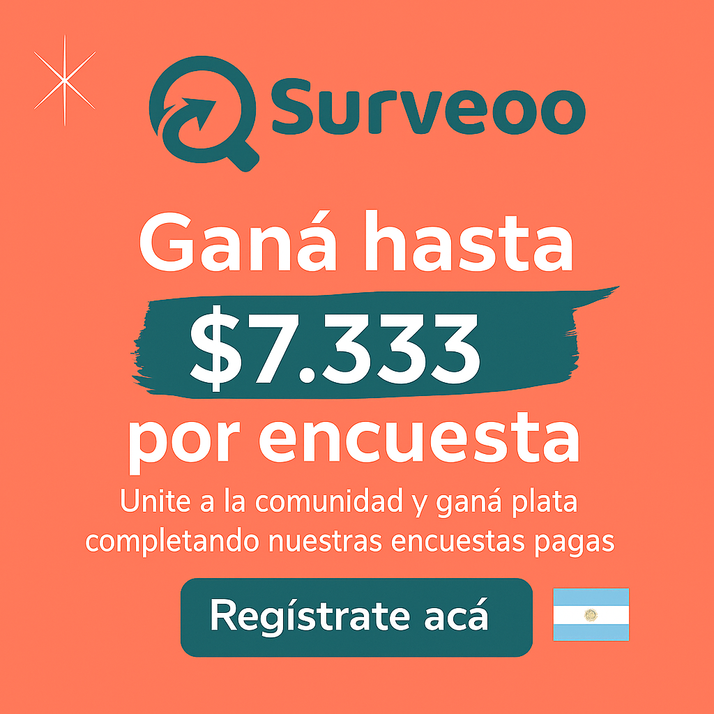 Ganá plata con Surveoo