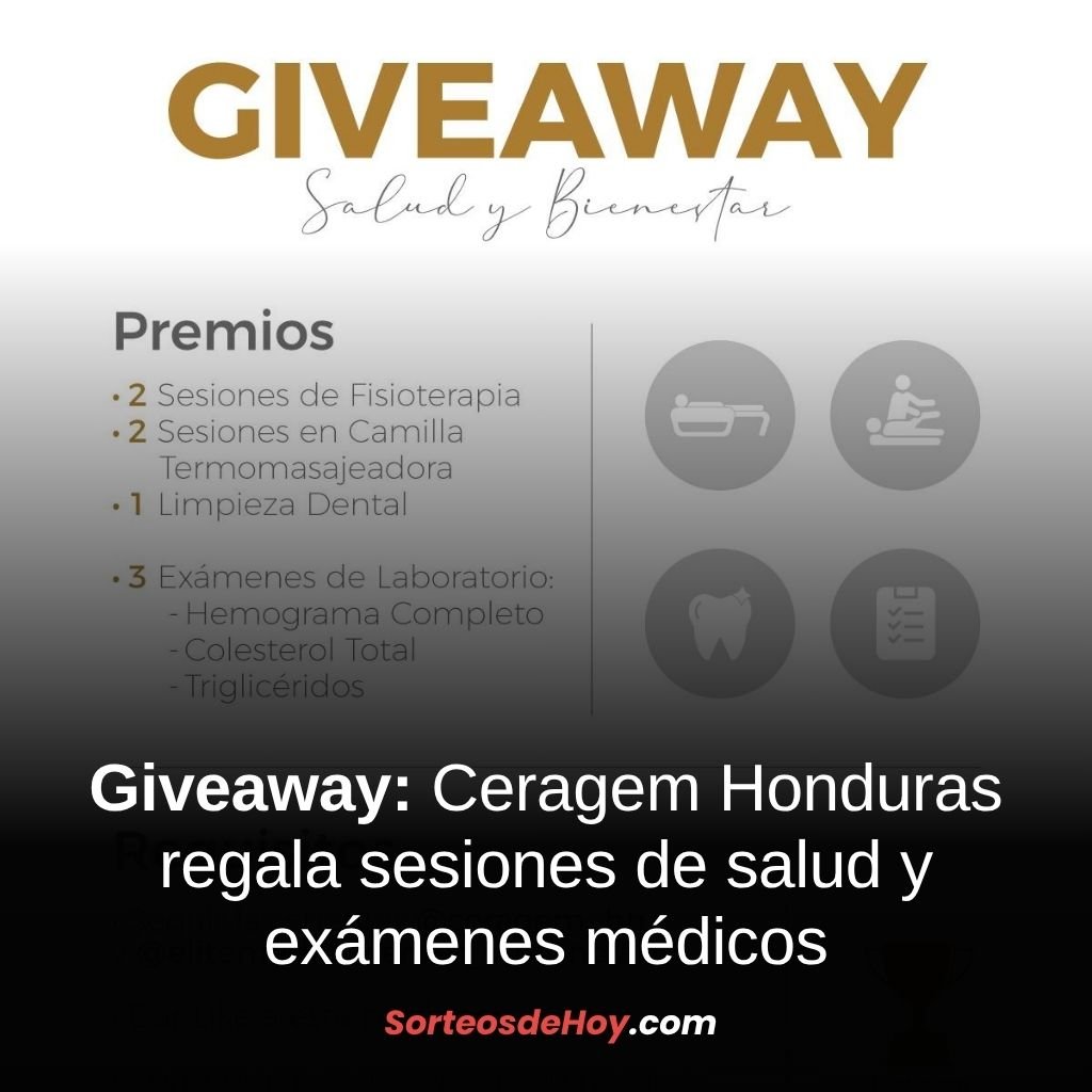 Giveaway Ceragem Honduras 2025: Gana sesiones de salud y bienestar (Honduras)