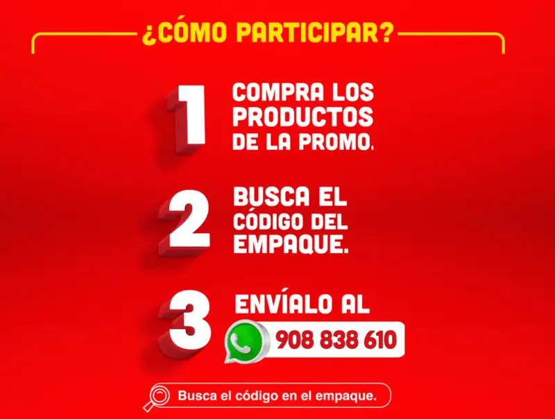 Captura de pantalla del sitio oficial de la Promo Costa 2025 con instrucciones para participar vía WhatsApp.