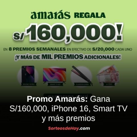 Promo Amarás 2025: Gana S/160,000 y más de 1.100 premios (Perú)