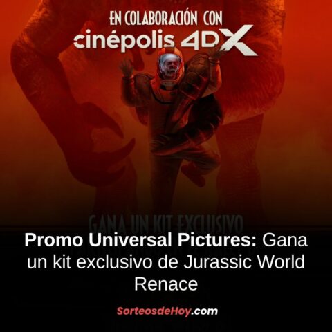 Promo Universal Pictures 2025: Gana kits exclusivos de Jurassic World Renace (México)