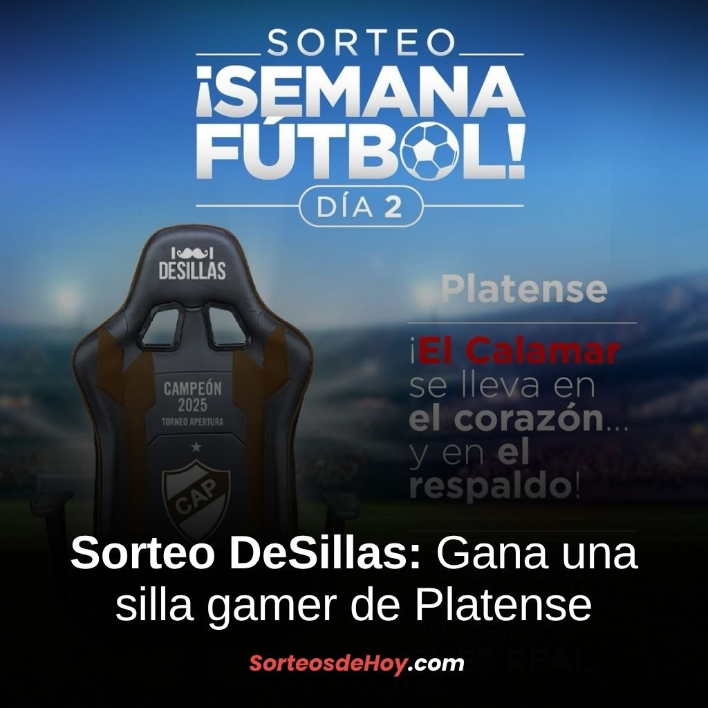 Sorteo DeSillas 2025: Gana una silla gamer de Platense (Argentina)