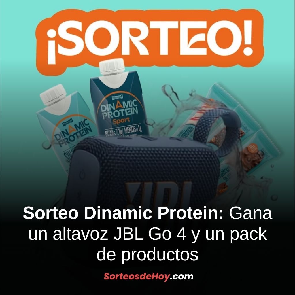 Sorteo Dinamic Protein 2025: Gana un altavoz JBL y un pack de productos (España)