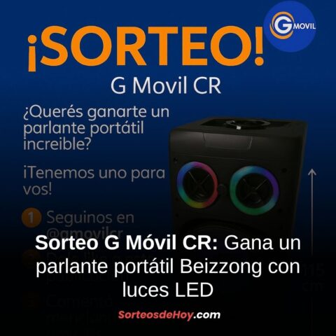 Sorteo G Móvil 2025: Gana un parlante portátil Beizzong (Costa Rica)