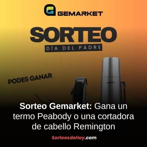 Sorteo Gemarket 2025: Gana un termo Peabody o una cortadora de cabello Remington (Uruguay)