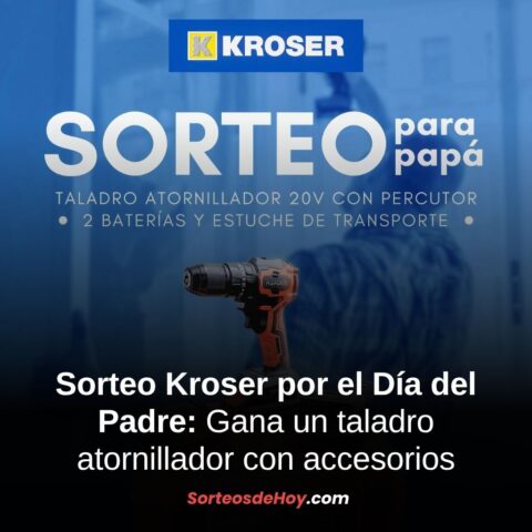 Sorteo Kroser 2025: Gana un taladro atornillador con batería y estuche (Uruguay)
