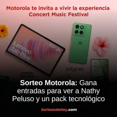 Sorteo Motorola 2025: Gana entradas para ver a Nathy Peluso y un pack tecnológico (España)