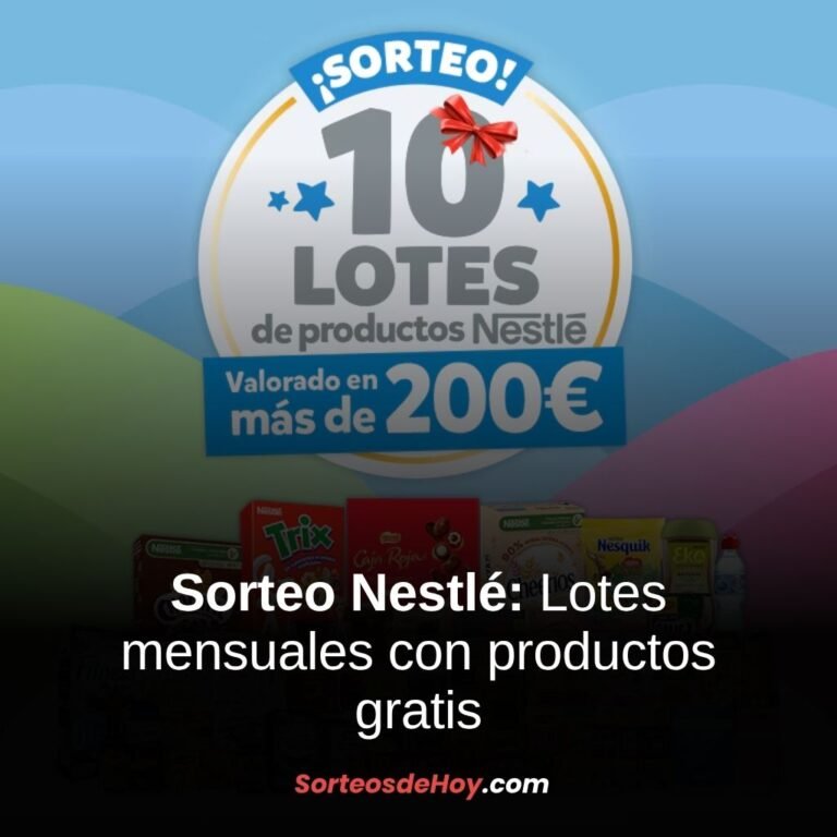 Promo Nestlé 2025: Gana un lote de productos cada mes (España)