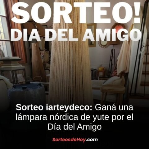 Sorteo iarteydeco 2025: Gana una lámpara nórdica de yute (Argentina)